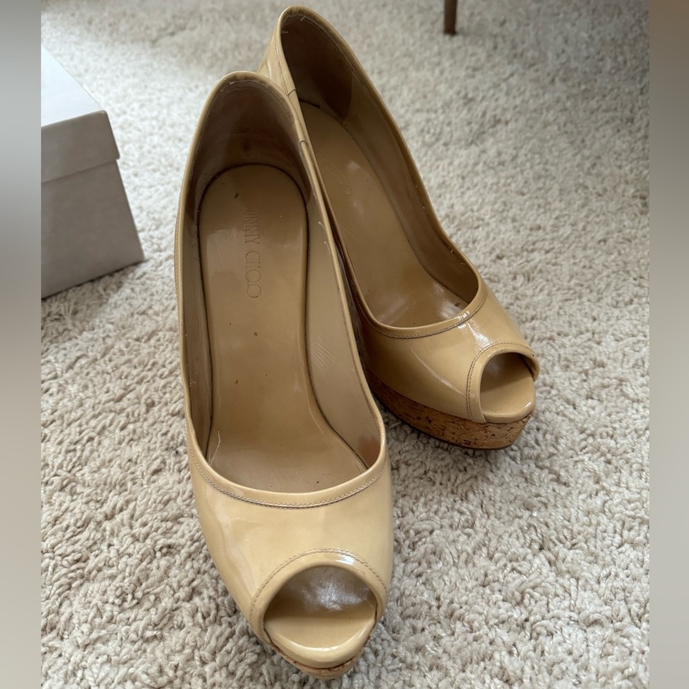 Jimmy Choo Nude Wedges